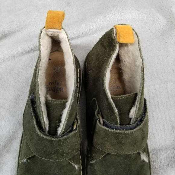 Boden Shoes Girls Size EU 37 US 5 Mini Boden Green Suede Desert Boots - Picture 10 of 15